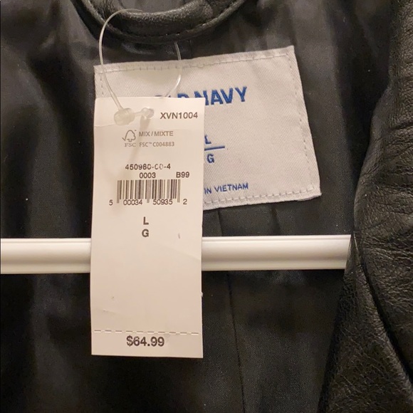 Black Faux Leather Jacket - Picture 2 of 4